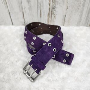Aeropostale Leather Lasercut Purple Belt Size Medium